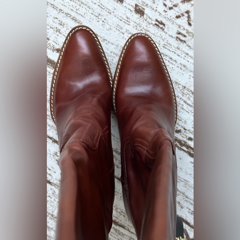 Zara leather heeled boots - Picture 5 of 12